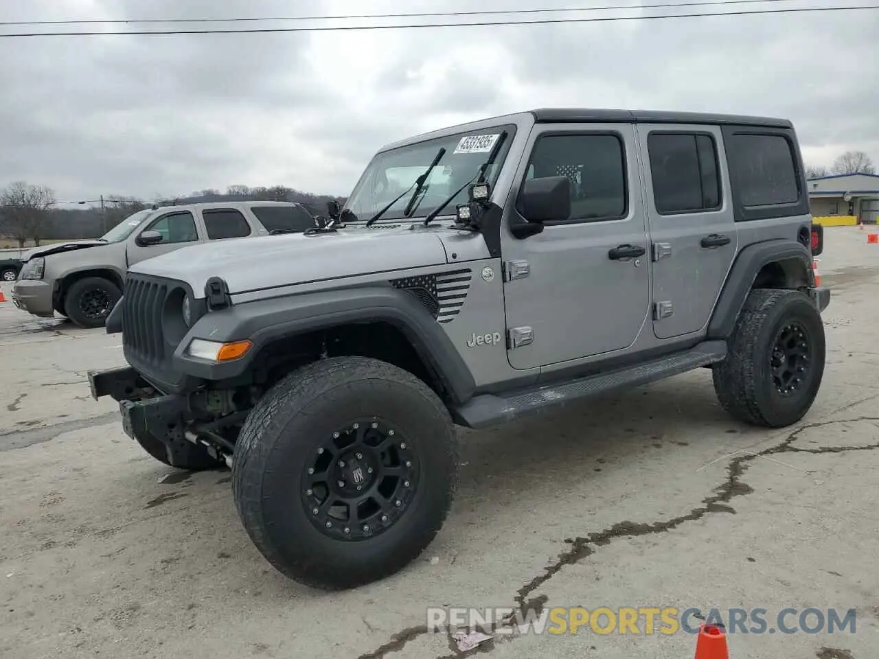 1 Photograph of a damaged car 1C4HJXDN6KW552956 JEEP WRANGLER 2019