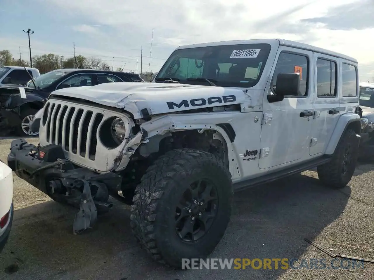 1 Photograph of a damaged car 1C4HJXEG0KW562091 JEEP WRANGLER 2019