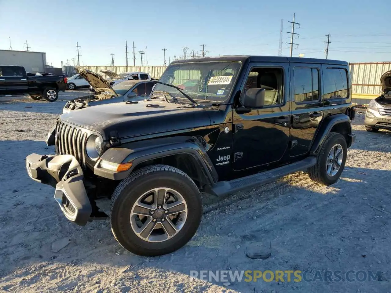 1 Photograph of a damaged car 1C4HJXEG5KW570347 JEEP WRANGLER 2019