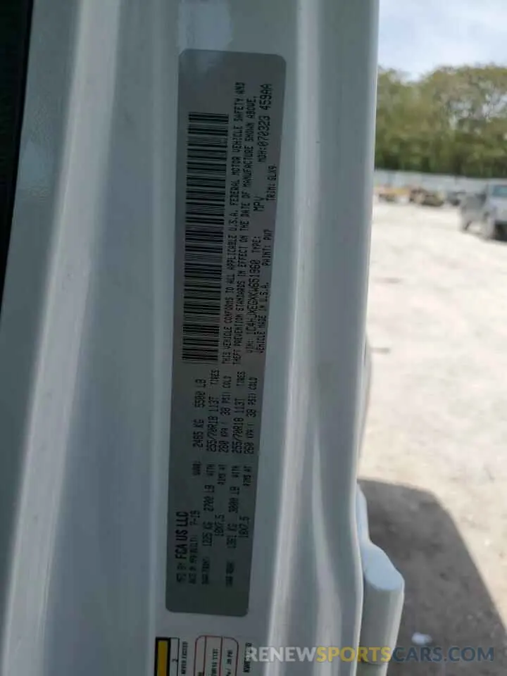 13 Photograph of a damaged car 1C4HJXEGXKW651960 JEEP WRANGLER 2019