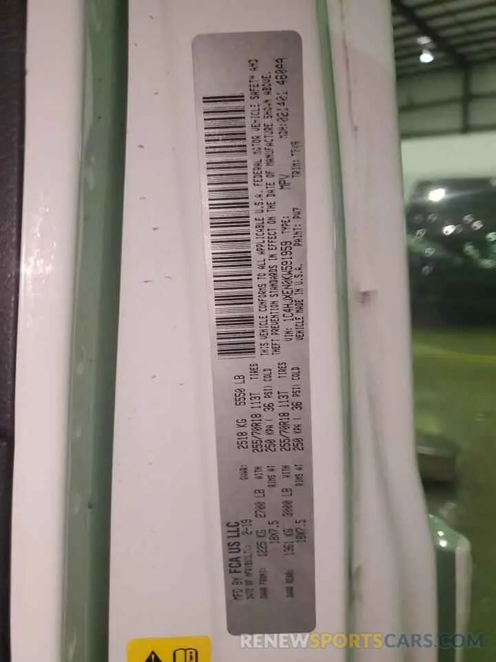 14 Photograph of a damaged car 1C4HJXEN0KW591959 JEEP WRANGLER 2019