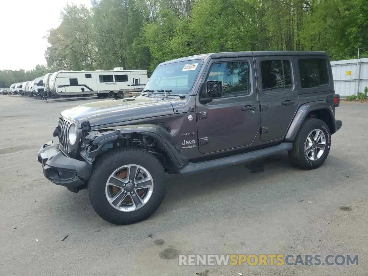 1 Photograph of a damaged car 1C4HJXEN1KW504490 JEEP WRANGLER 2019