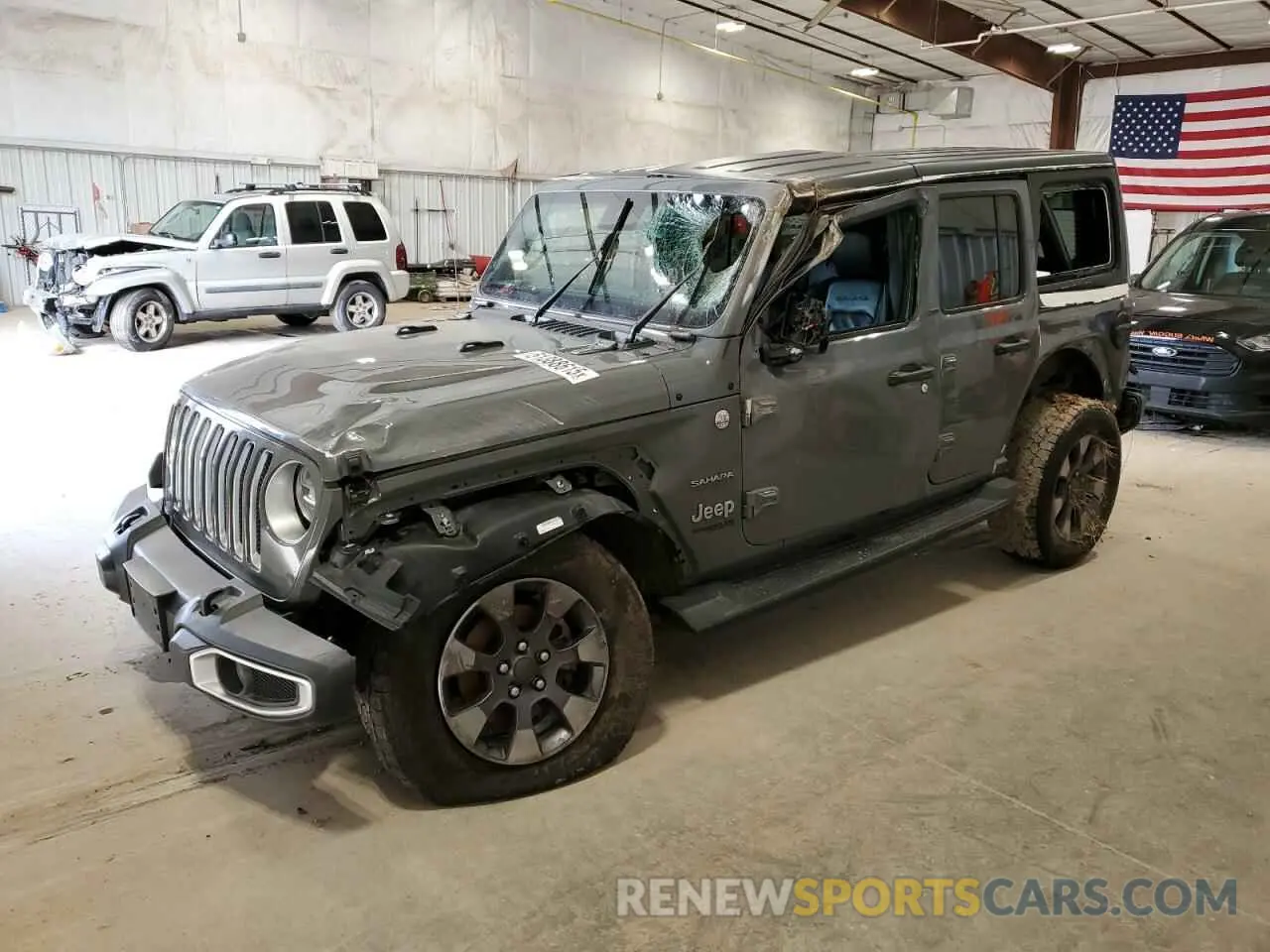 1 Photograph of a damaged car 1C4HJXEN3KW562942 JEEP WRANGLER 2019