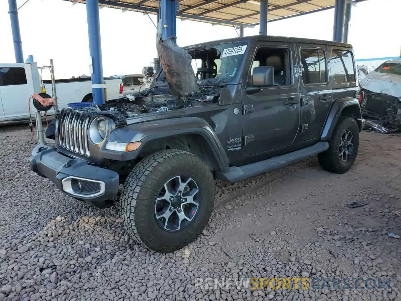 1 Photograph of a damaged car 1C4HJXENXKW617130 JEEP WRANGLER 2019