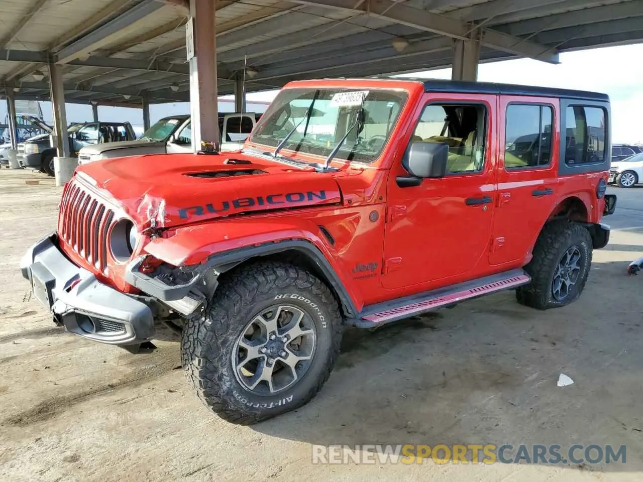 1 Photograph of a damaged car 1C4HJXFN6KW539055 JEEP WRANGLER 2019