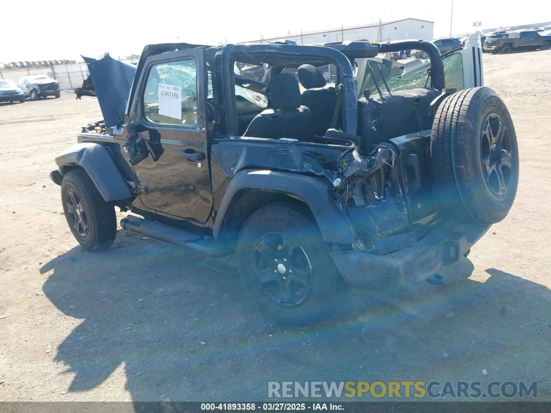 3 Photograph of a damaged car 1C4GJXAG0LW276017 JEEP WRANGLER 2020