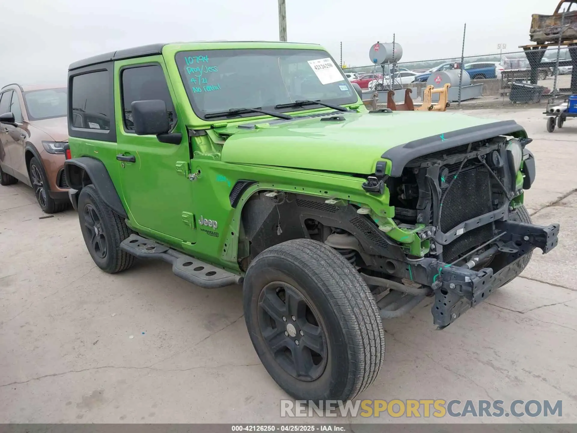 1 Photograph of a damaged car 1C4GJXAG1LW103235 JEEP WRANGLER 2020