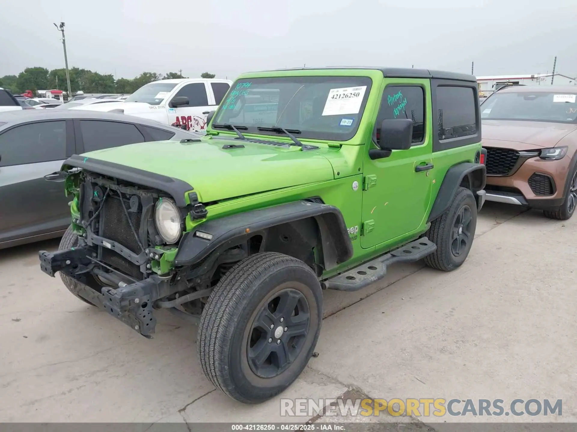 2 Photograph of a damaged car 1C4GJXAG1LW103235 JEEP WRANGLER 2020