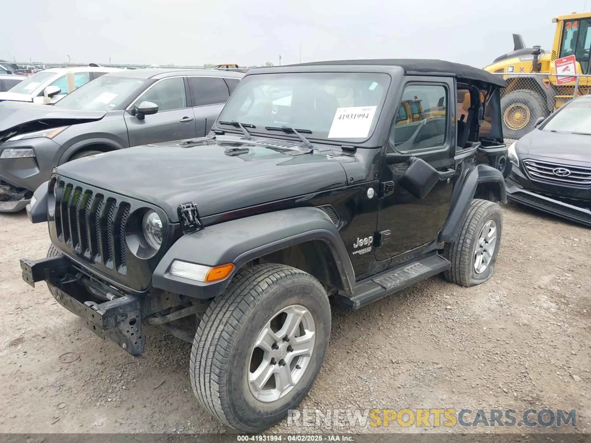 2 Photograph of a damaged car 1C4GJXAG2LW259252 JEEP WRANGLER 2020