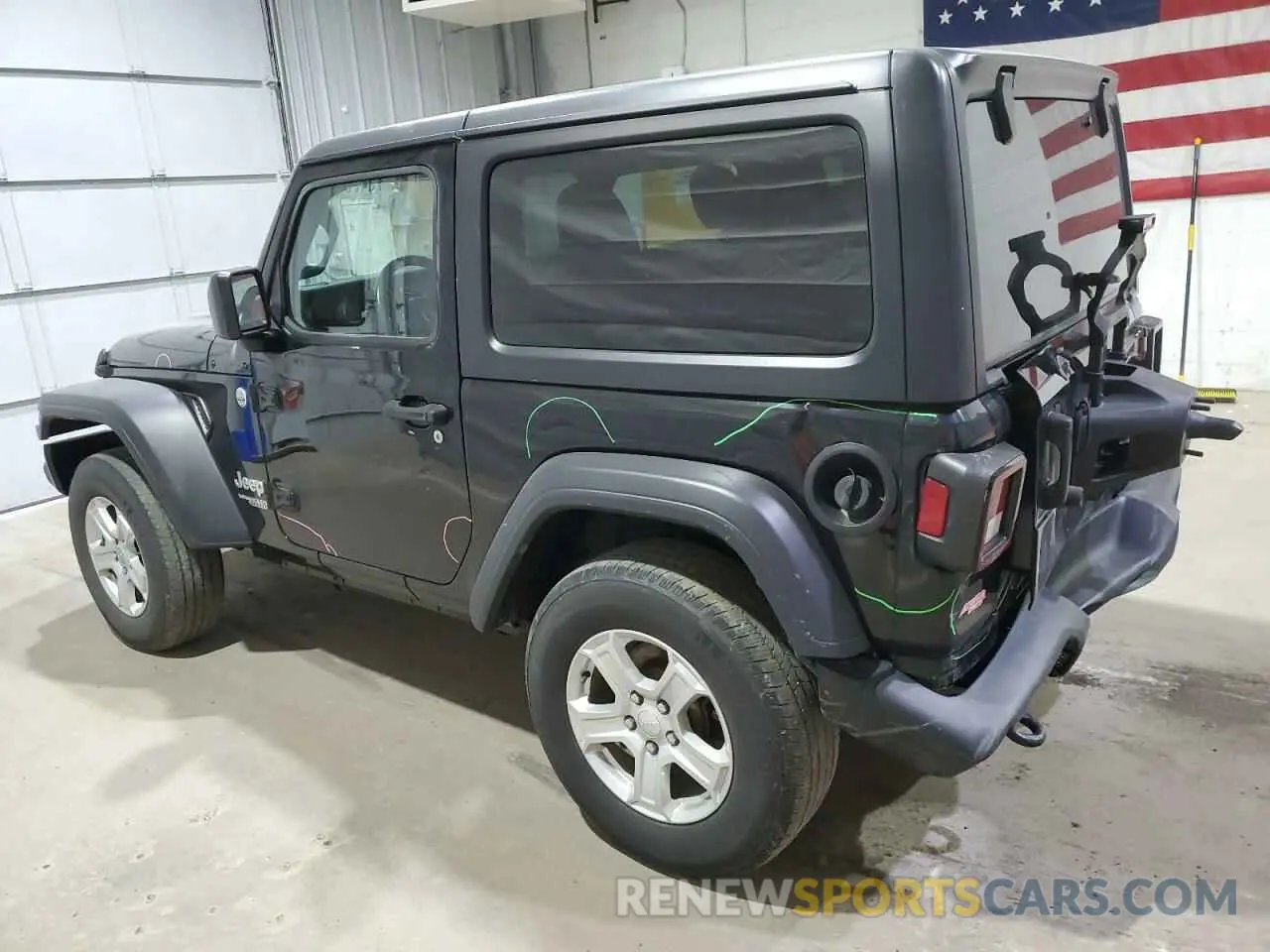 2 Photograph of a damaged car 1C4GJXAN0LW208914 JEEP WRANGLER 2020