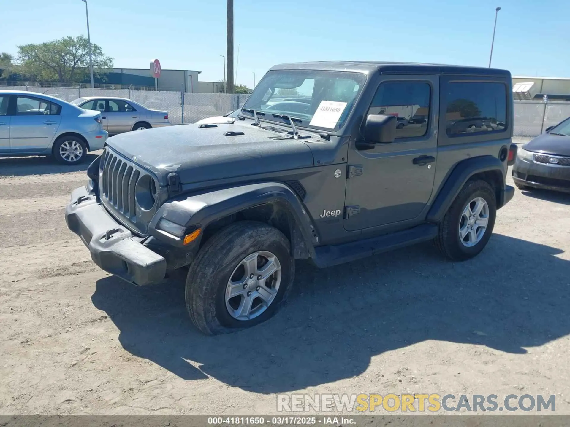 2 Photograph of a damaged car 1C4GJXAN4LW208110 JEEP WRANGLER 2020