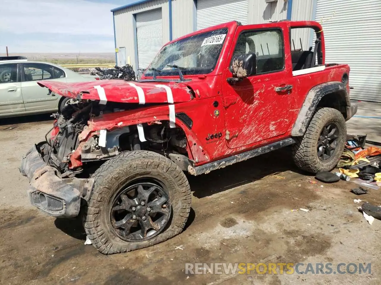 1 Photograph of a damaged car 1C4GJXANXLW314447 JEEP WRANGLER 2020