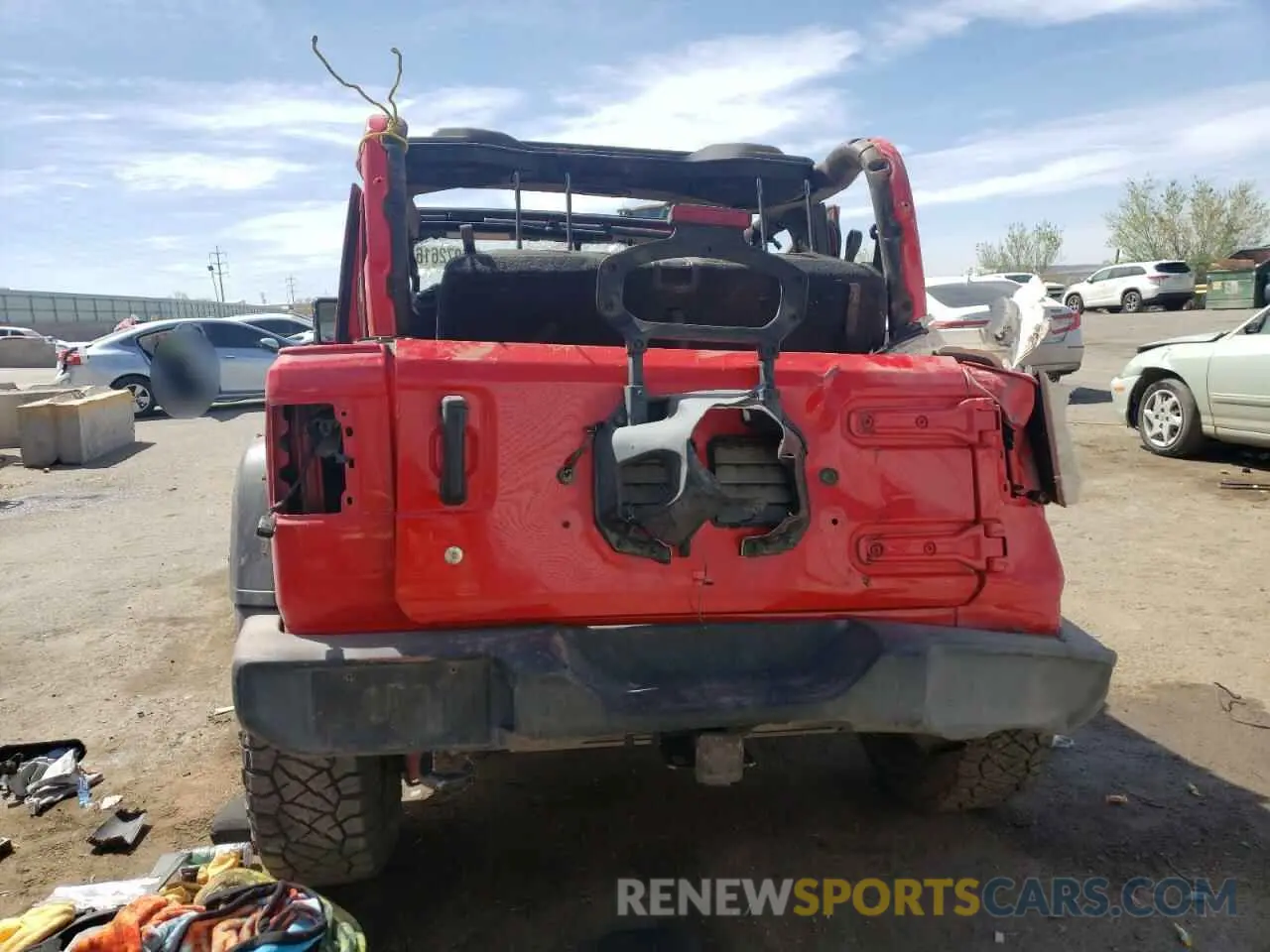 6 Photograph of a damaged car 1C4GJXANXLW314447 JEEP WRANGLER 2020