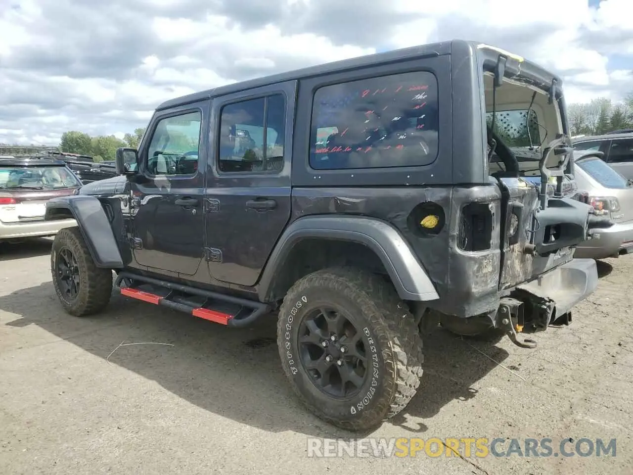 2 Photograph of a damaged car 1C4HJXDG3LW224610 JEEP WRANGLER 2020