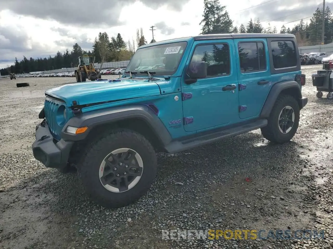 1 Photograph of a damaged car 1C4HJXDG9LW215121 JEEP WRANGLER 2020
