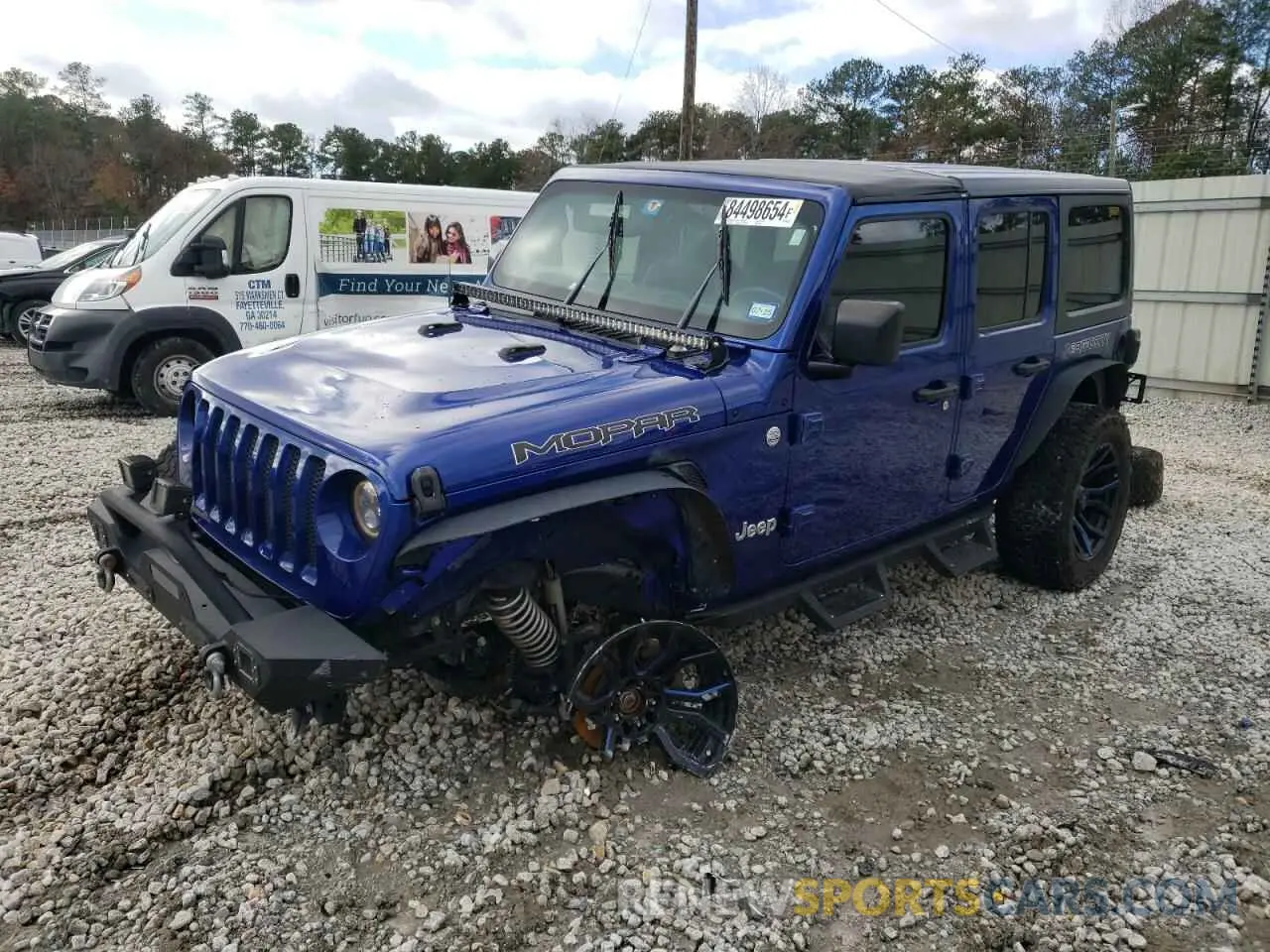 1 Photograph of a damaged car 1C4HJXDGXLW311002 JEEP WRANGLER 2020