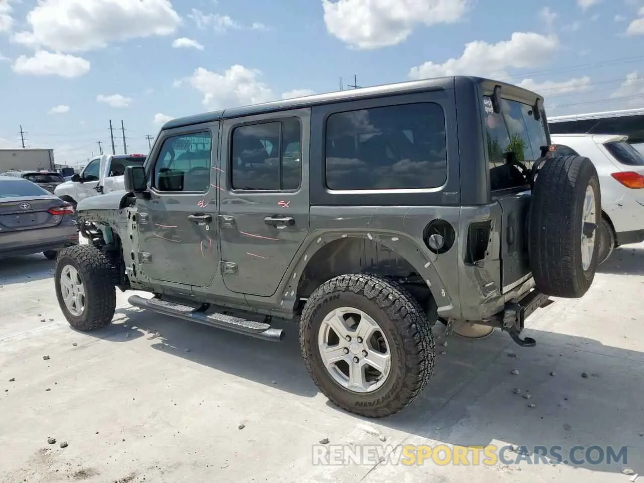 2 Photograph of a damaged car 1C4HJXDN0LW276906 JEEP WRANGLER 2020