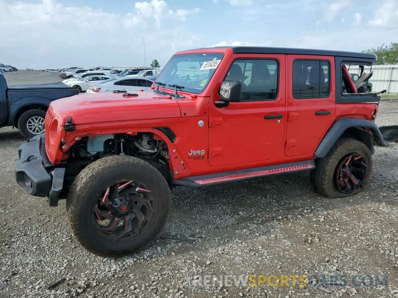 1 Photograph of a damaged car 1C4HJXDN2LW114016 JEEP WRANGLER 2020