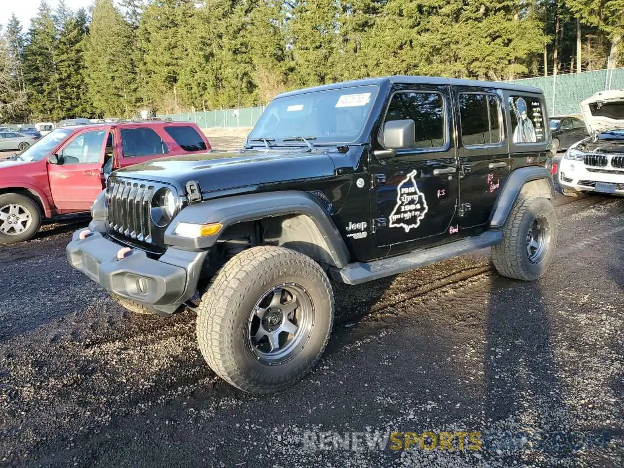1 Photograph of a damaged car 1C4HJXDN6LW213518 JEEP WRANGLER 2020