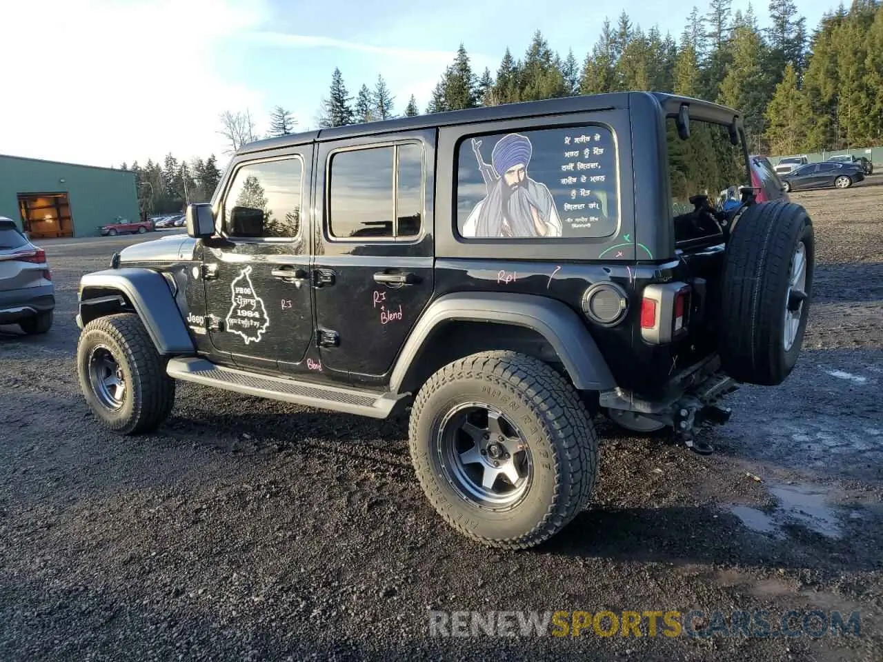 2 Photograph of a damaged car 1C4HJXDN6LW213518 JEEP WRANGLER 2020