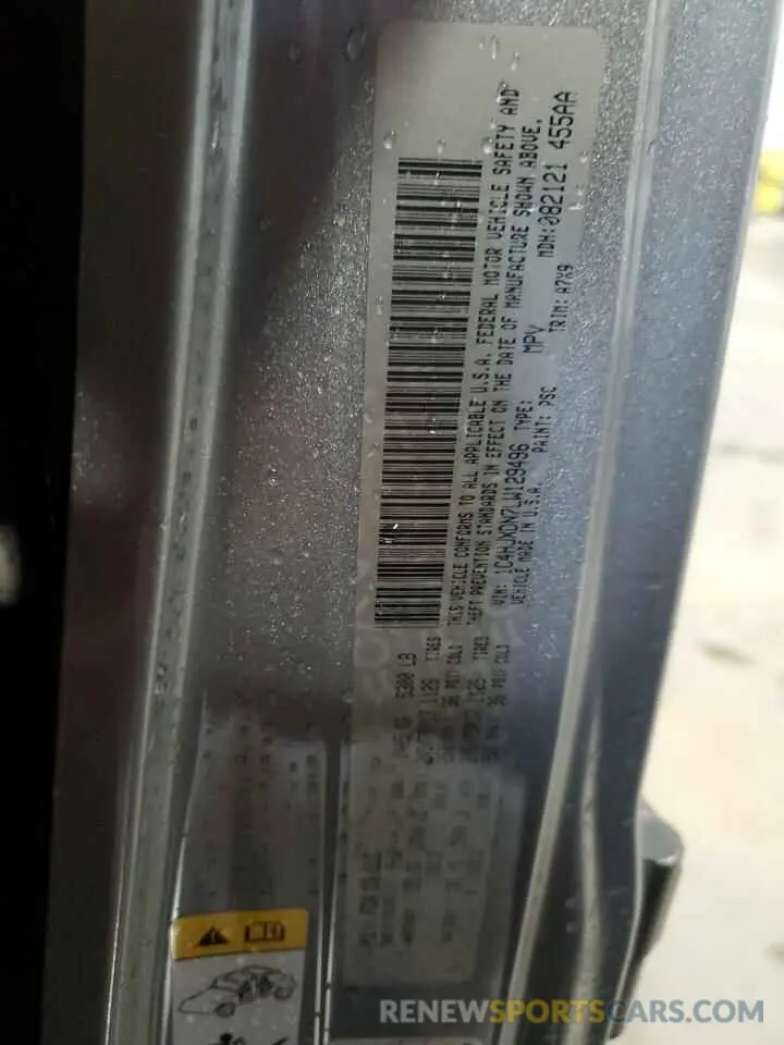13 Photograph of a damaged car 1C4HJXDN7LW129496 JEEP WRANGLER 2020