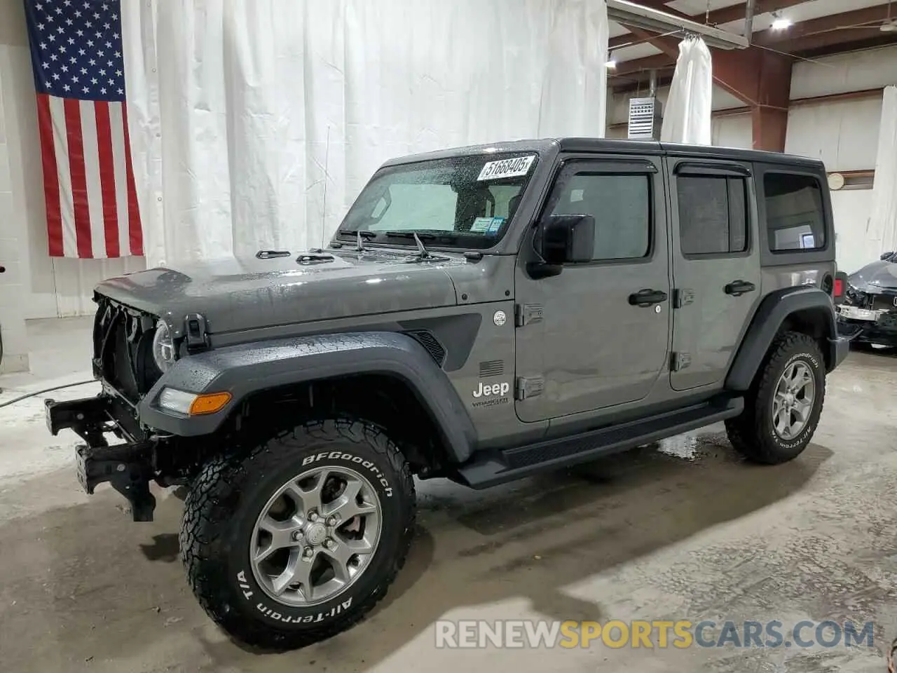 1 Photograph of a damaged car 1C4HJXDN7LW245474 JEEP WRANGLER 2020