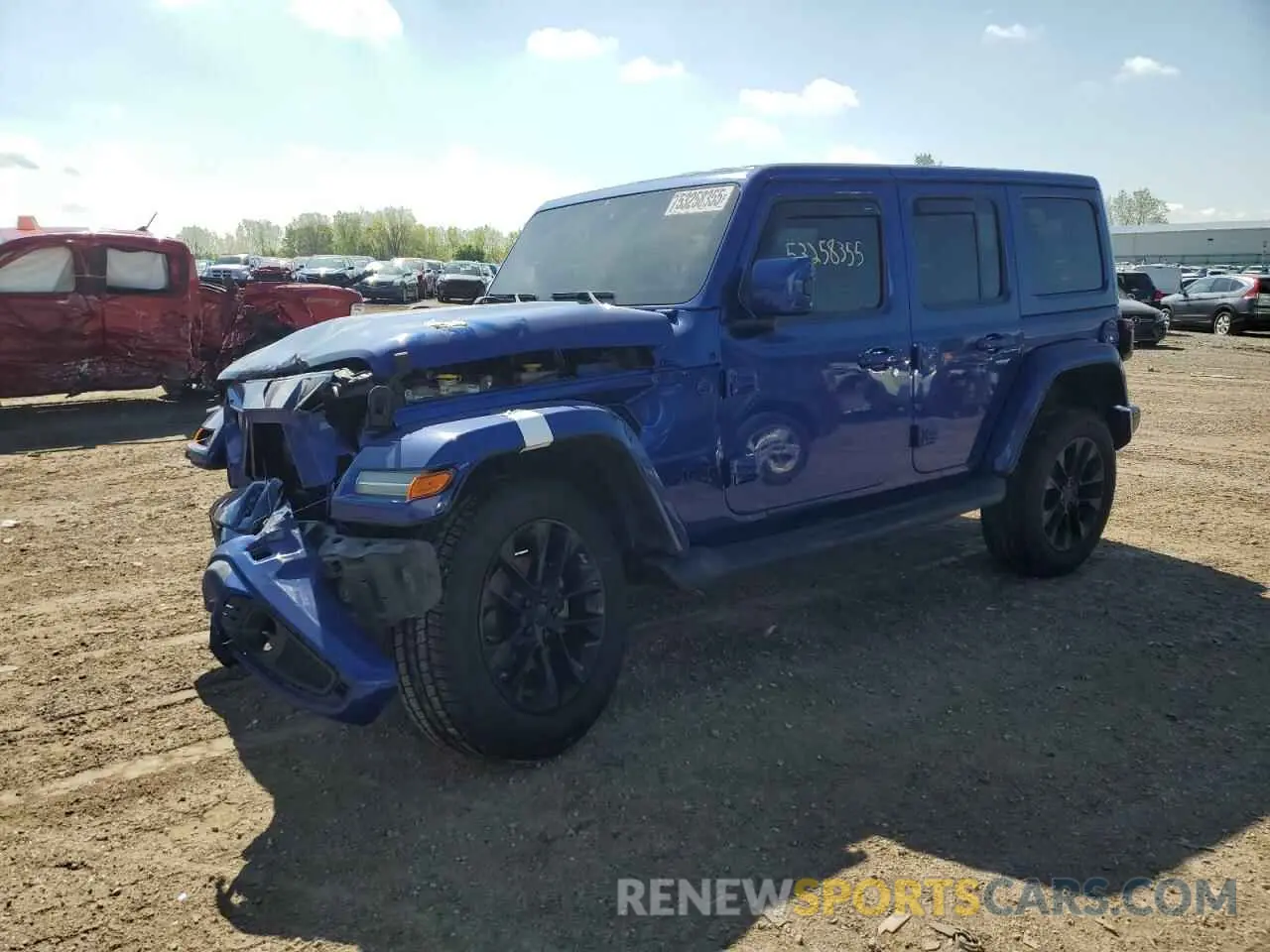1 Photograph of a damaged car 1C4HJXEN0LW318599 JEEP WRANGLER 2020