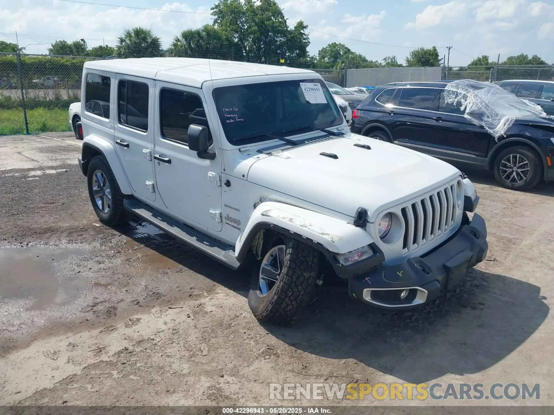 1 Photograph of a damaged car 1C4HJXEN2LW109428 JEEP WRANGLER 2020
