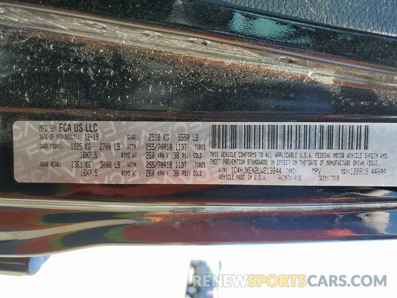 14 Photograph of a damaged car 1C4HJXEN2LW213644 JEEP WRANGLER 2020