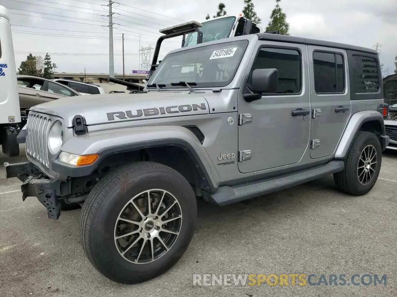 1 Photograph of a damaged car 1C4HJXEN3LW240240 JEEP WRANGLER 2020