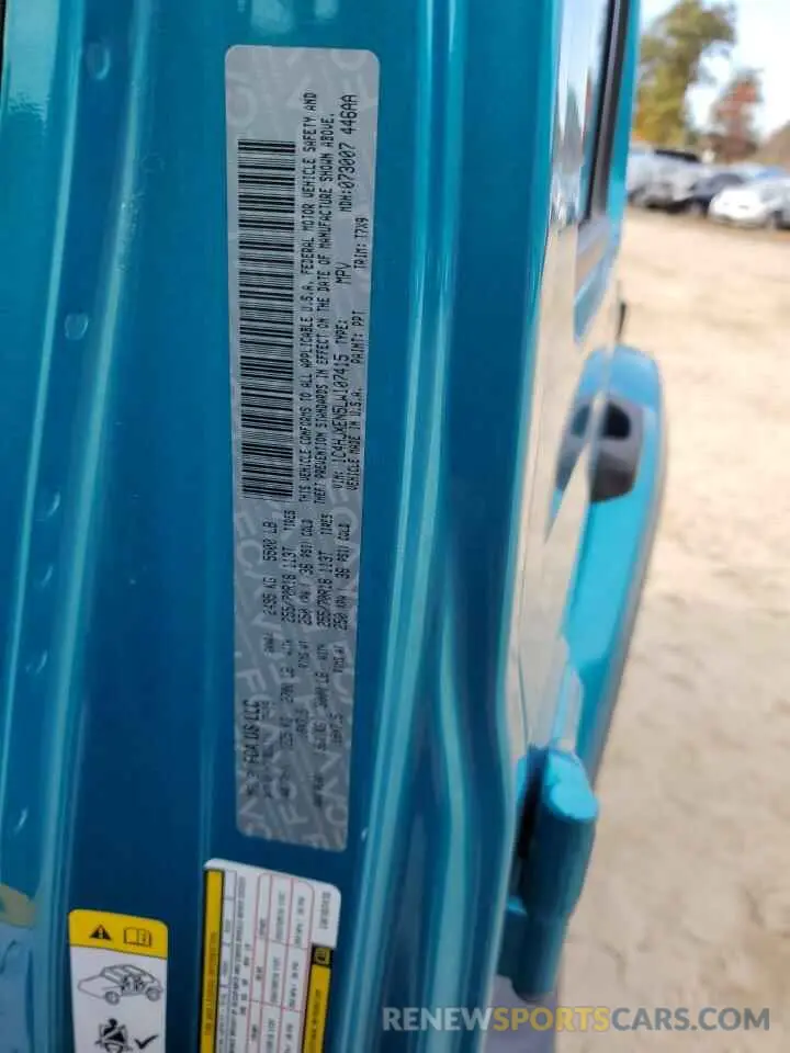 15 Photograph of a damaged car 1C4HJXEN5LW107415 JEEP WRANGLER 2020