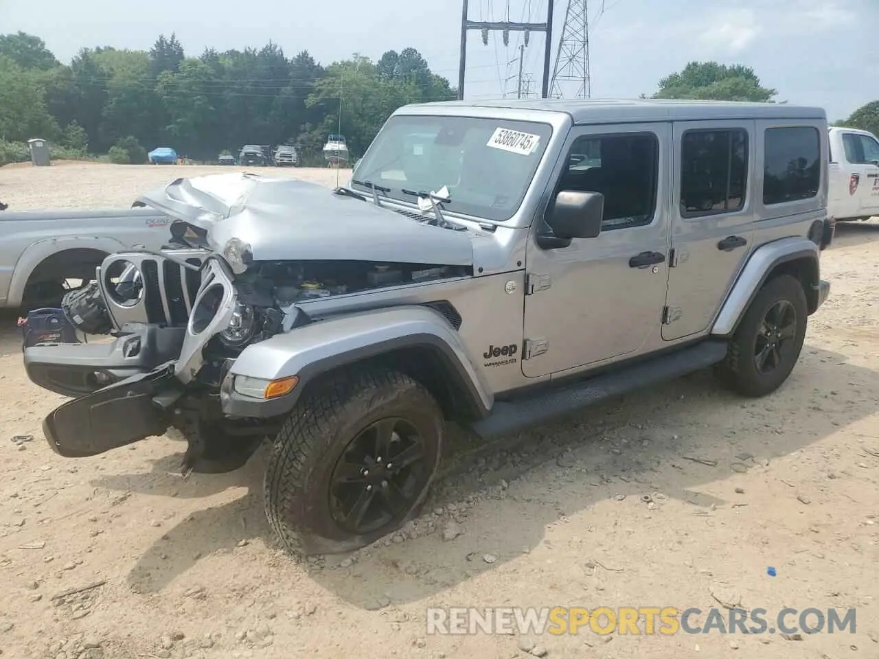 1 Photograph of a damaged car 1C4HJXEN7LW134325 JEEP WRANGLER 2020