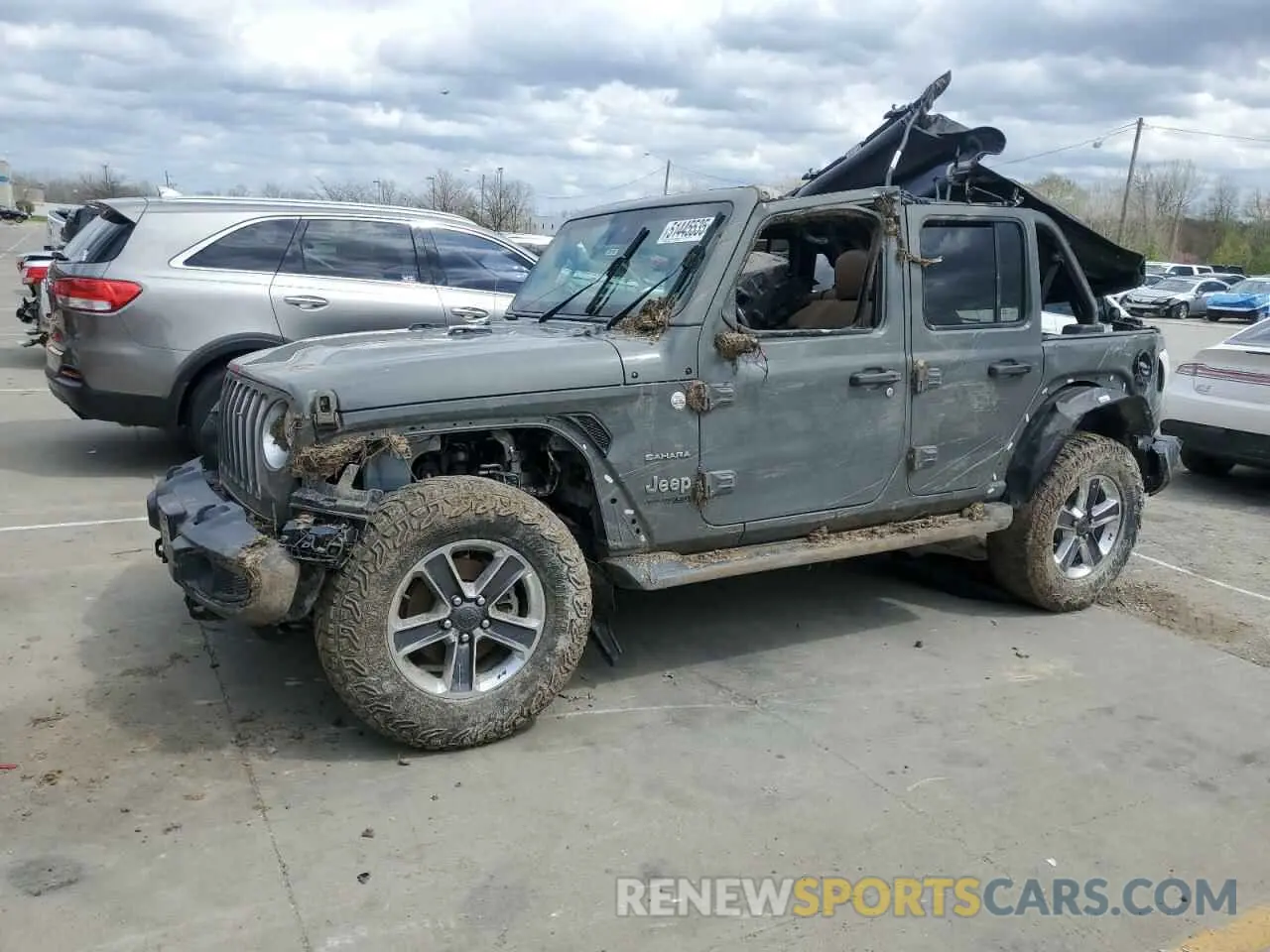 1 Photograph of a damaged car 1C4HJXEN7LW278585 JEEP WRANGLER 2020