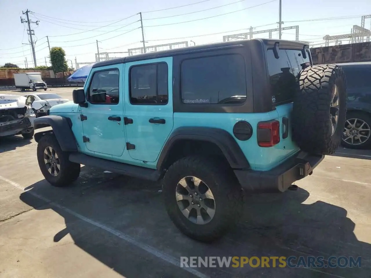 2 Photograph of a damaged car 1C4HJXENXLW278631 JEEP WRANGLER 2020
