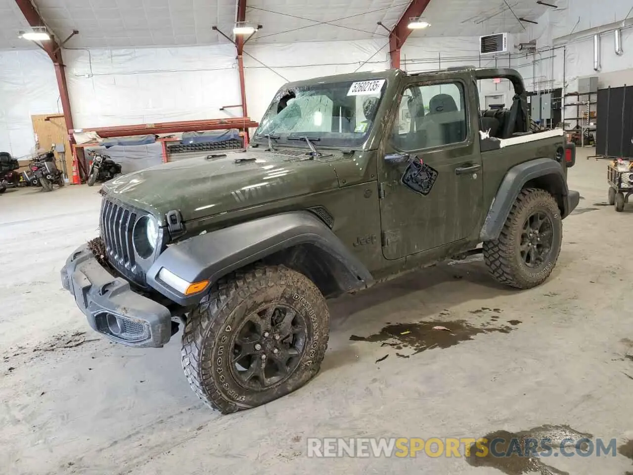 1 Photograph of a damaged car 1C4GJXAG9MW766912 JEEP WRANGLER 2021