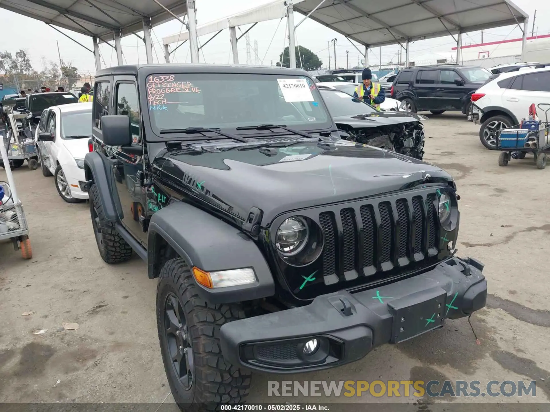 1 Photograph of a damaged car 1C4GJXAN5MW627228 JEEP WRANGLER 2021