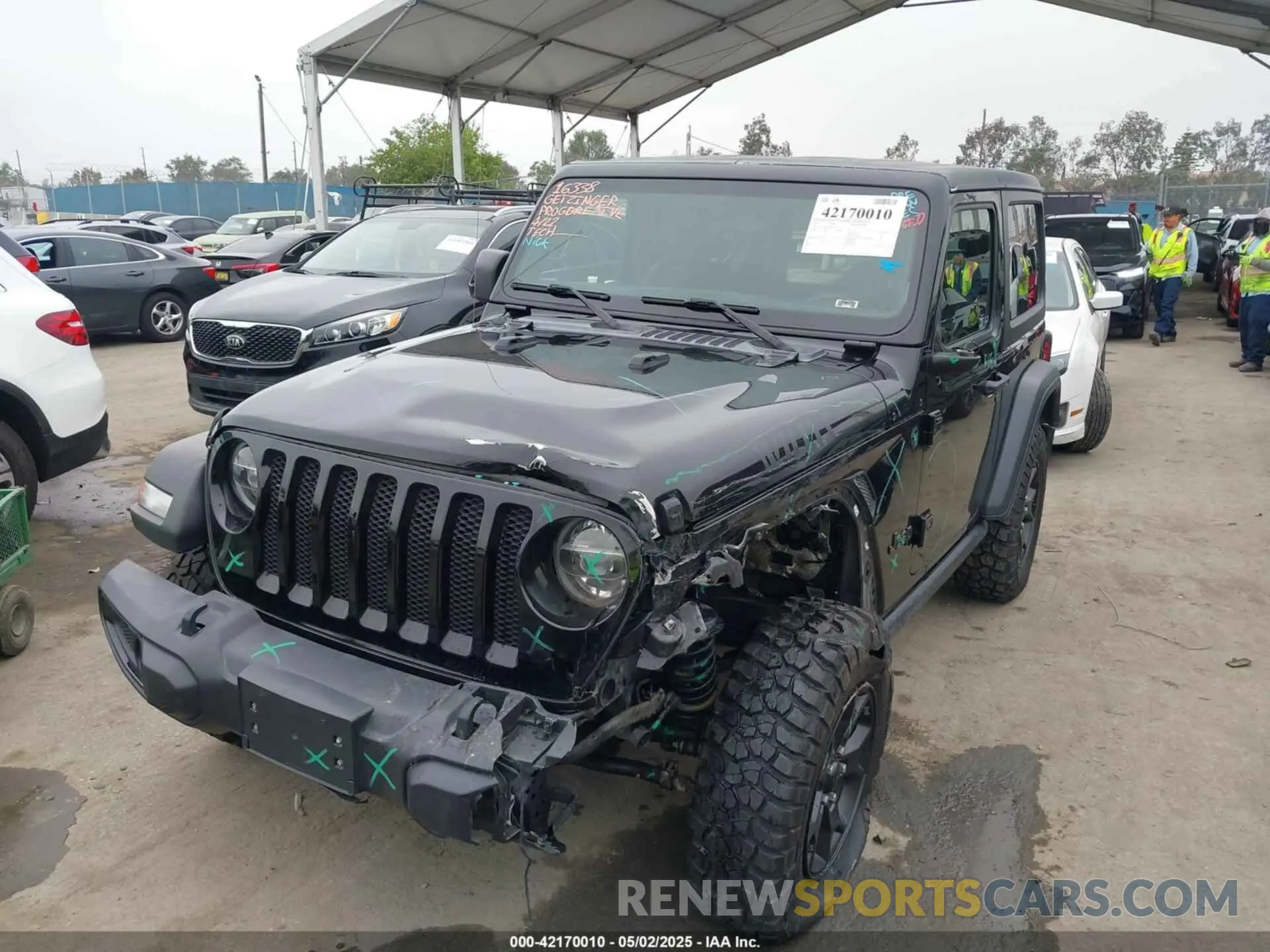 2 Photograph of a damaged car 1C4GJXAN5MW627228 JEEP WRANGLER 2021