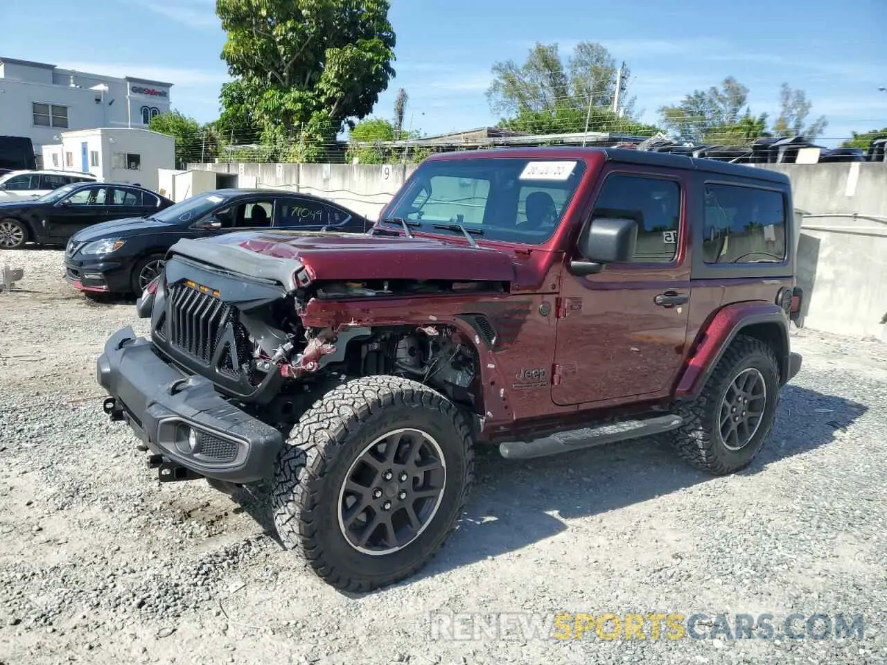 1 Photograph of a damaged car 1C4GJXAN7MW631703 JEEP WRANGLER 2021