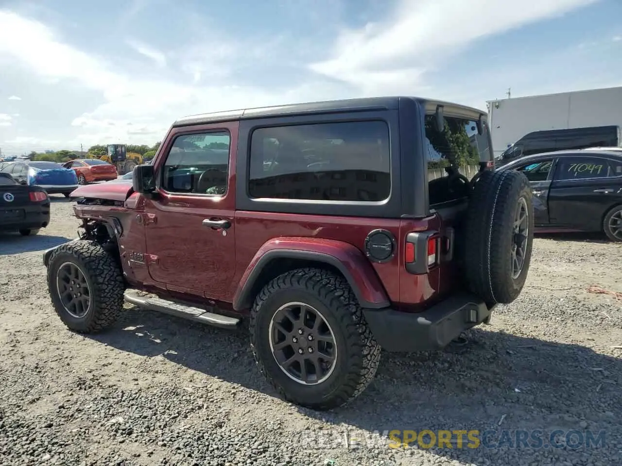 2 Photograph of a damaged car 1C4GJXAN7MW631703 JEEP WRANGLER 2021