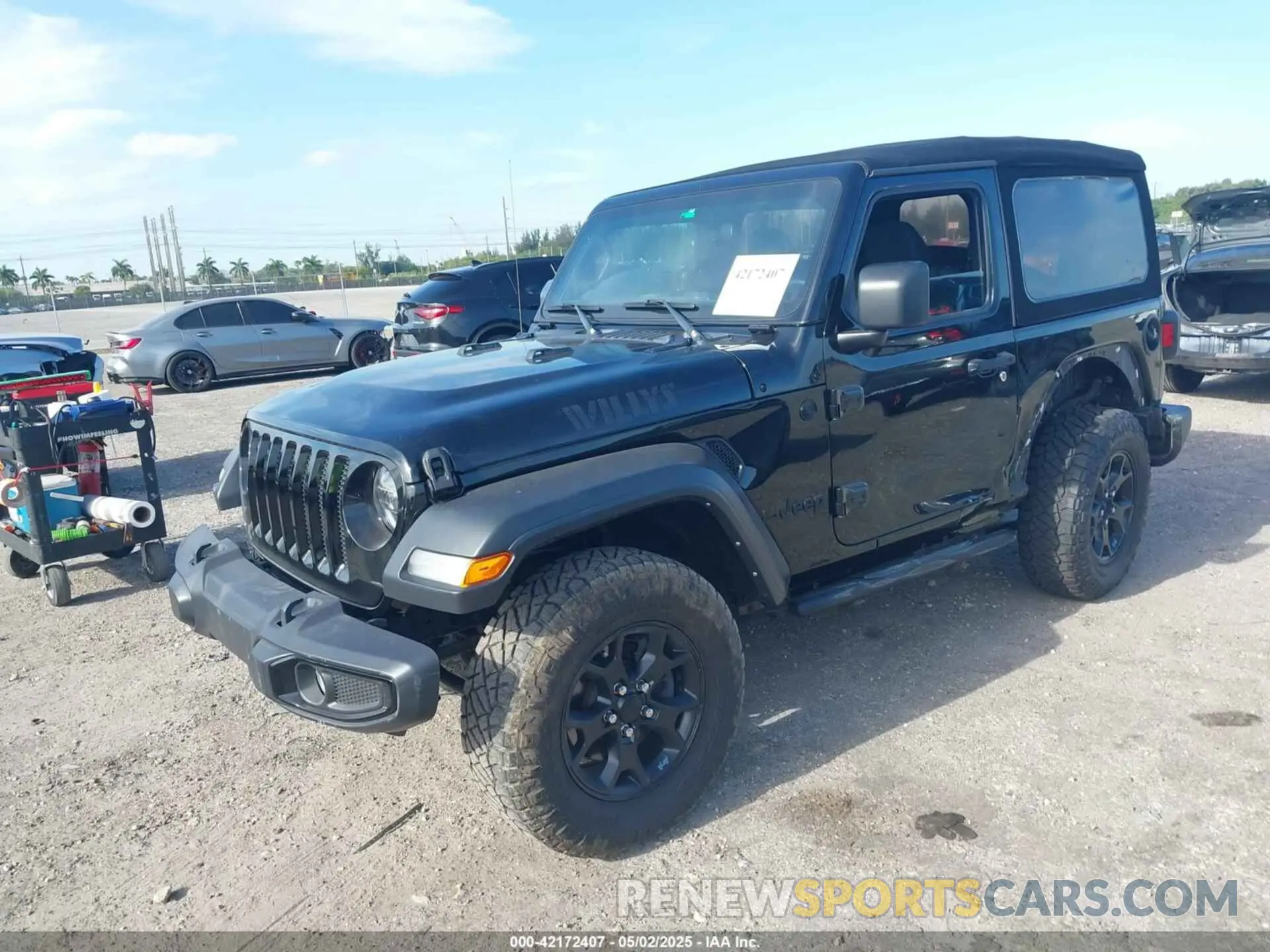 2 Photograph of a damaged car 1C4GJXAN7MW796019 JEEP WRANGLER 2021