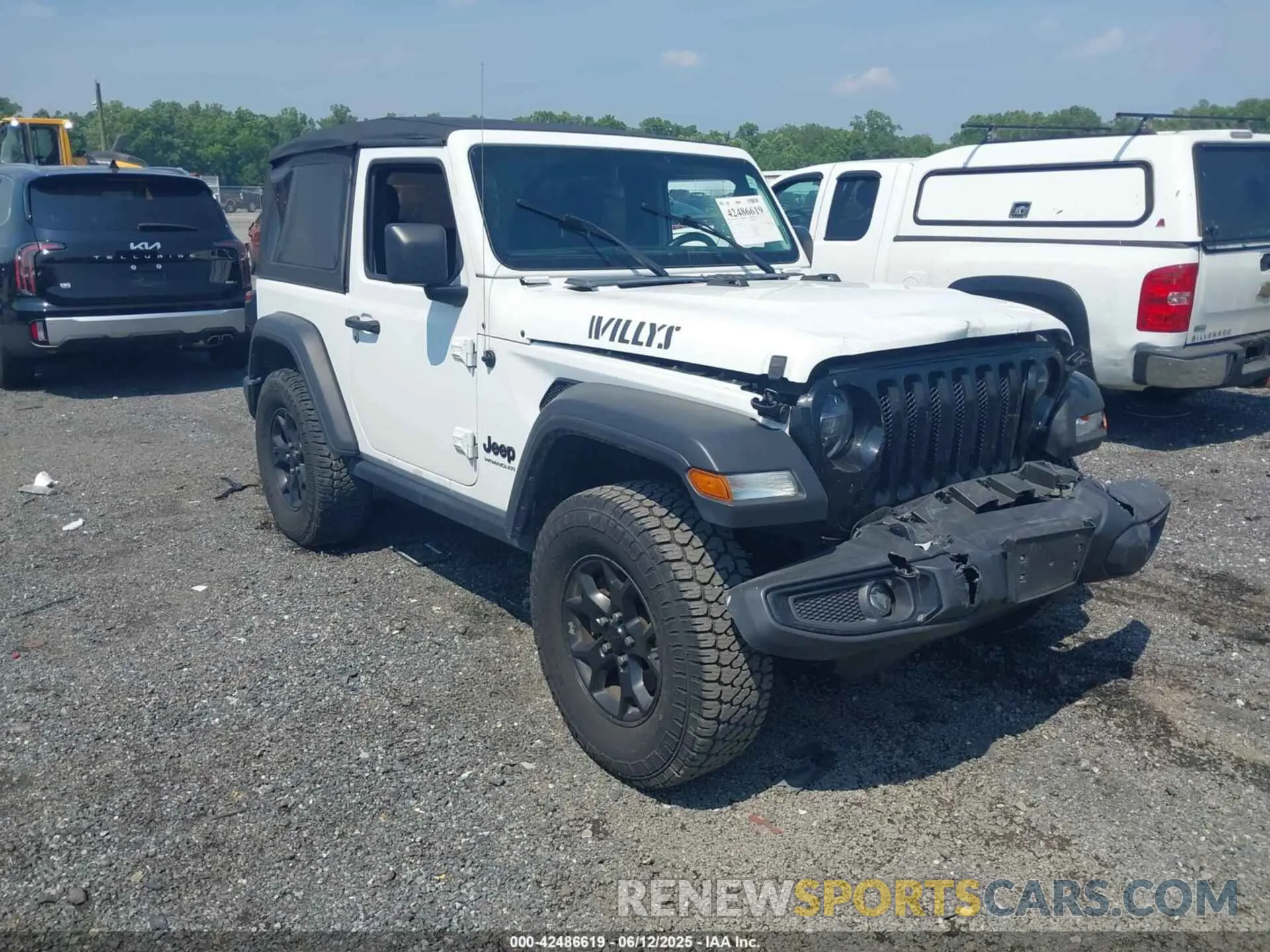 1 Photograph of a damaged car 1C4HJXAG2MW626186 JEEP WRANGLER 2021