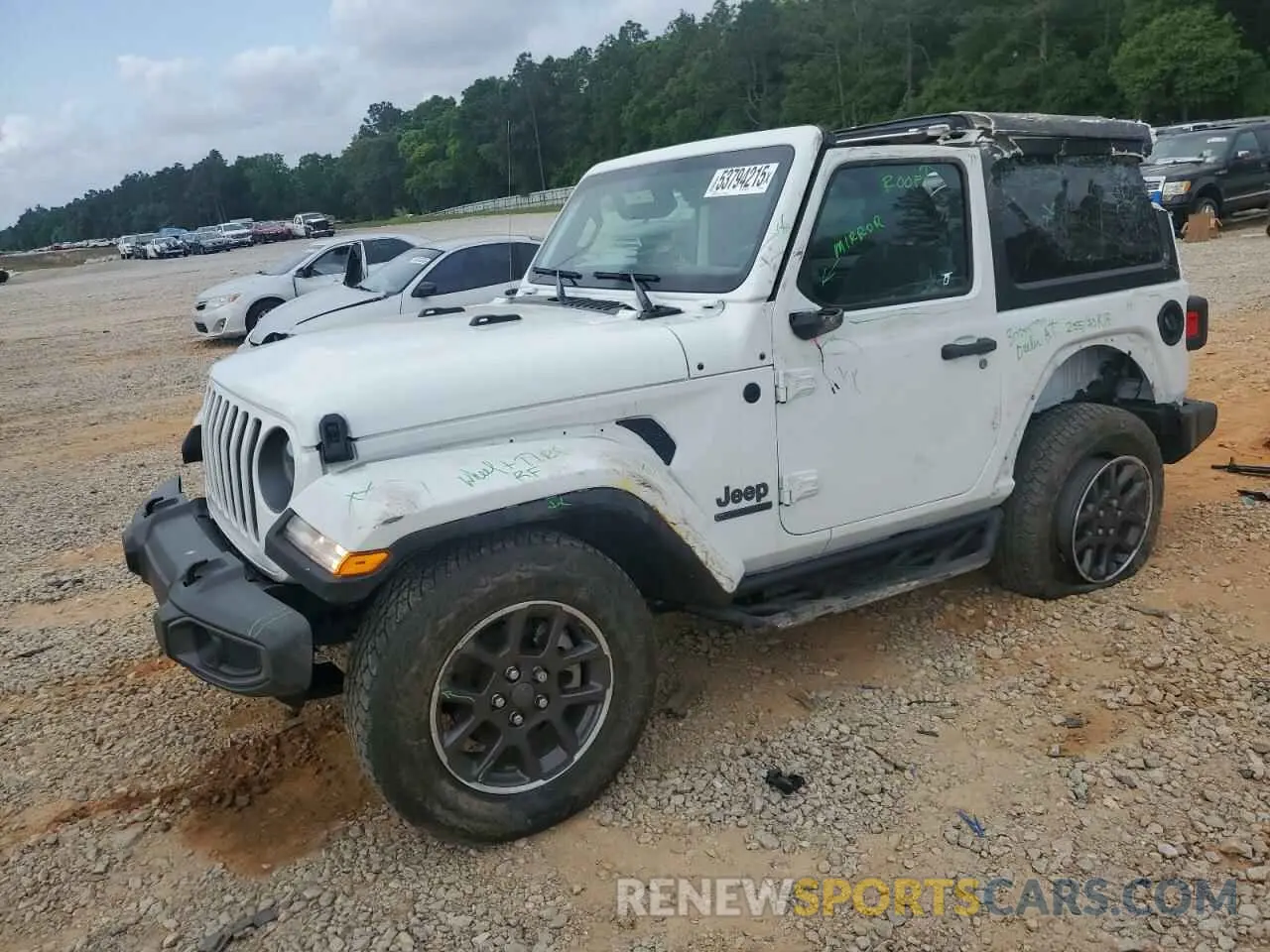 1 Photograph of a damaged car 1C4HJXAG3MW763511 JEEP WRANGLER 2021