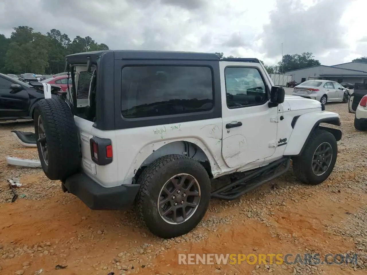 3 Photograph of a damaged car 1C4HJXAG3MW763511 JEEP WRANGLER 2021