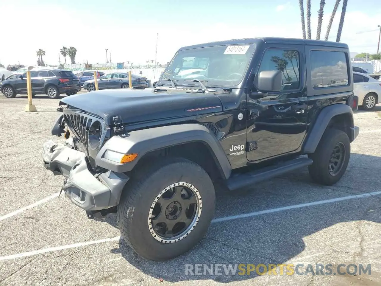 1 Photograph of a damaged car 1C4HJXAG8MW560615 JEEP WRANGLER 2021