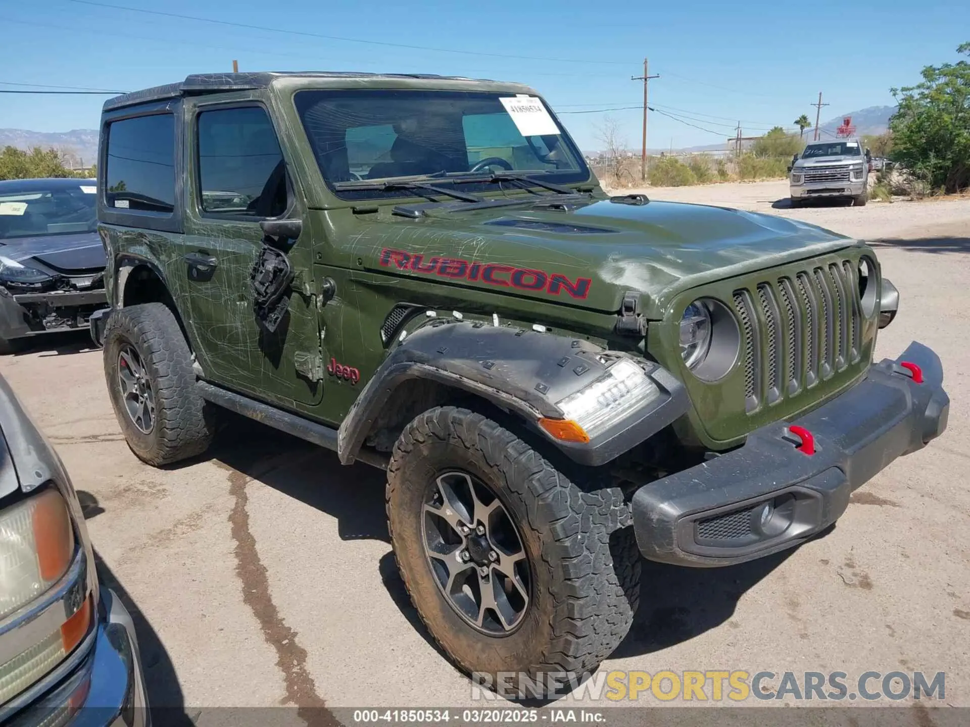 1 Photograph of a damaged car 1C4HJXCG3MW526112 JEEP WRANGLER 2021