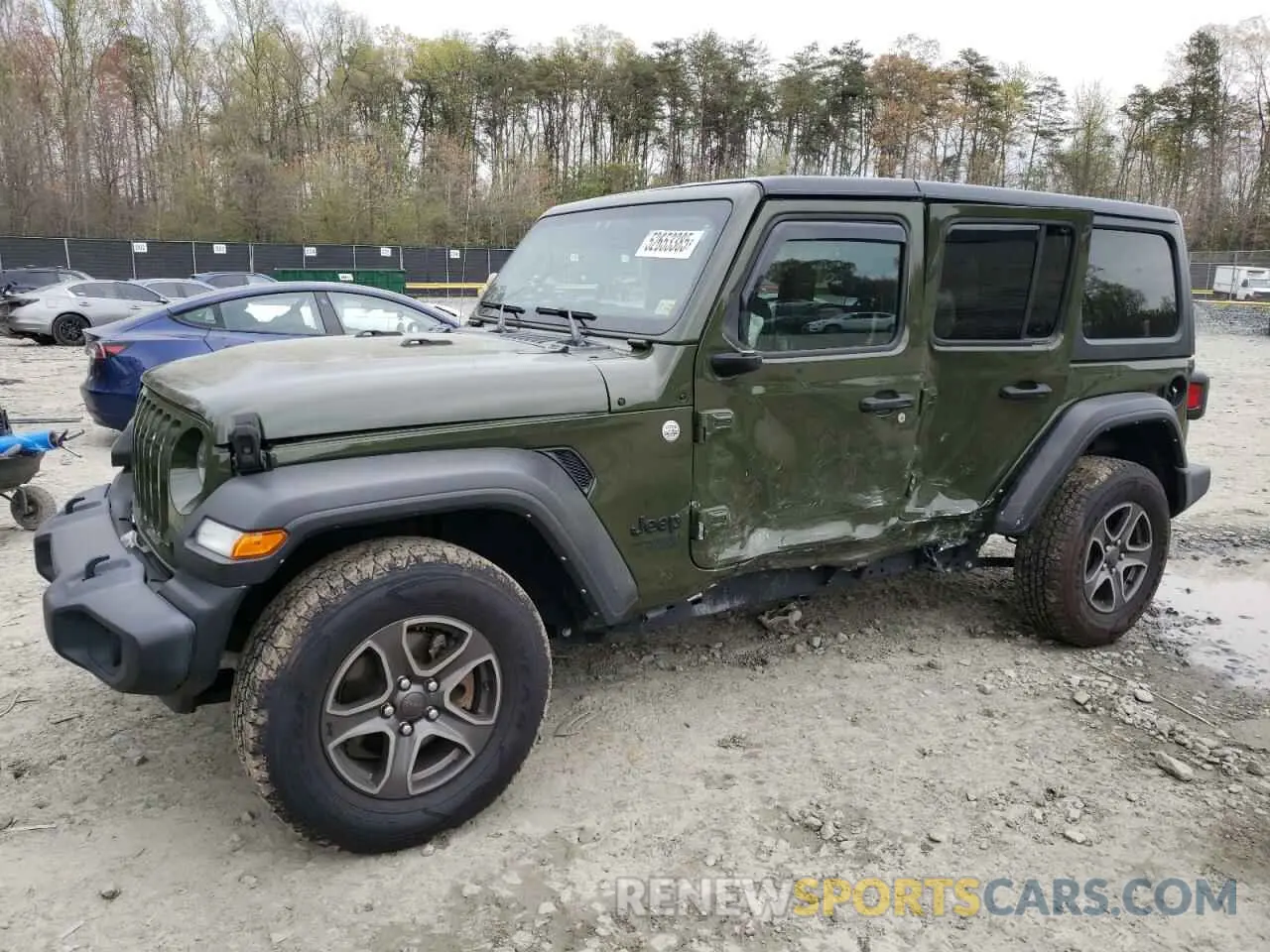 1 Photograph of a damaged car 1C4HJXDG0MW687032 JEEP WRANGLER 2021