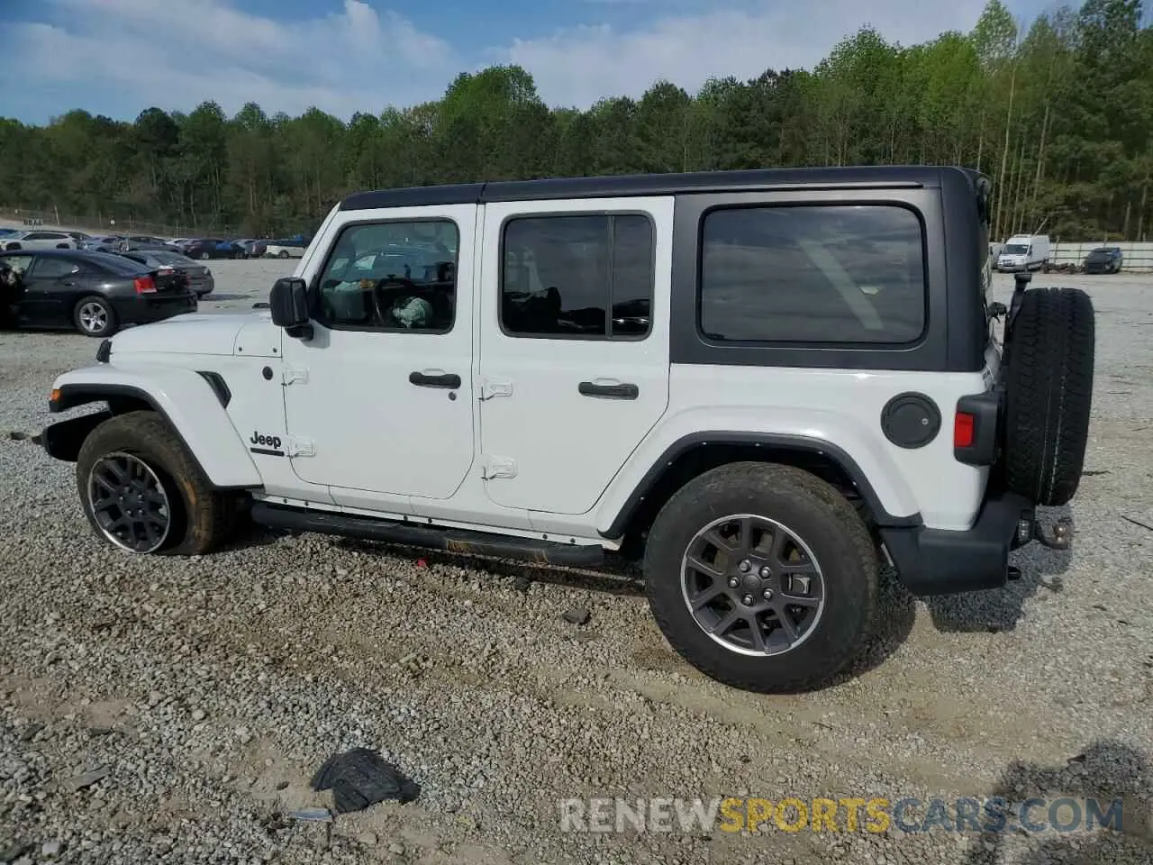 2 Photograph of a damaged car 1C4HJXDG0MW766863 JEEP WRANGLER 2021