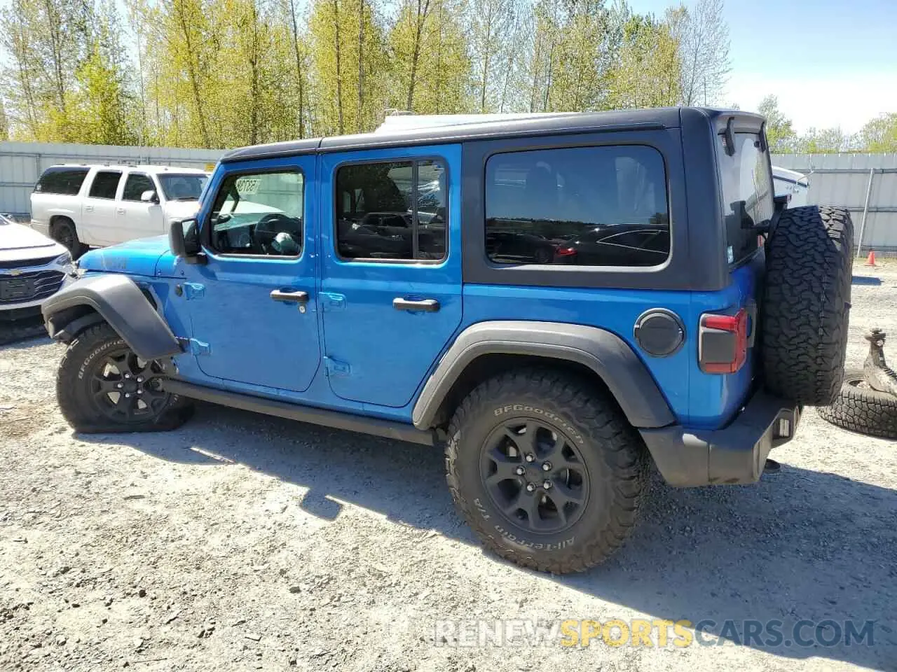 2 Photograph of a damaged car 1C4HJXDG1MW863778 JEEP WRANGLER 2021
