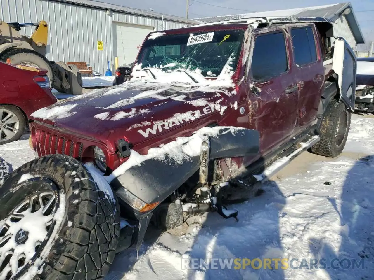 1 Photograph of a damaged car 1C4HJXDG2MW544163 JEEP WRANGLER 2021