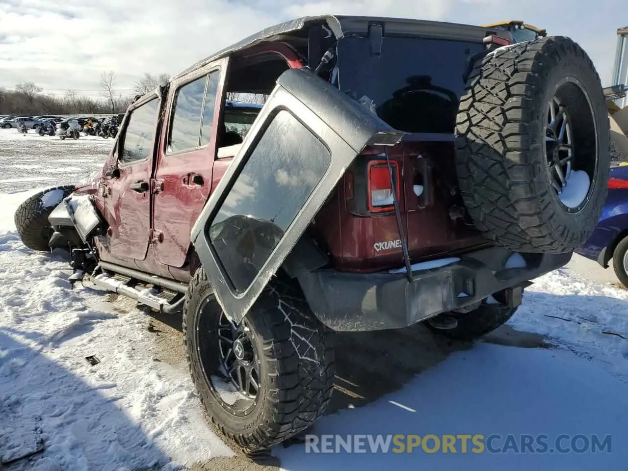 2 Photograph of a damaged car 1C4HJXDG2MW544163 JEEP WRANGLER 2021
